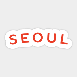 Seoul City Typography Sticker